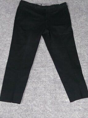 PT01 Virgin Wool Cotton Pants Men Black Slim Fit Quiet Luxury Stretch Trousers 3